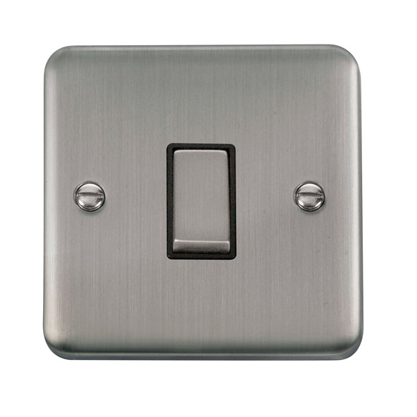 Click Deco Plus Stainless Steel 1 Gang Intermediate Switch DPSS425BK