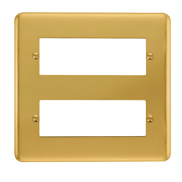 Click Deco Plus Polished Brass 2 Tier MiniGrid Module Plate DPBR512