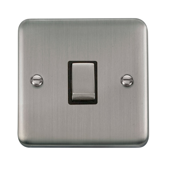 Click Deco Plus Stainless Steel 20A Double Pole Switch DPSS722BK