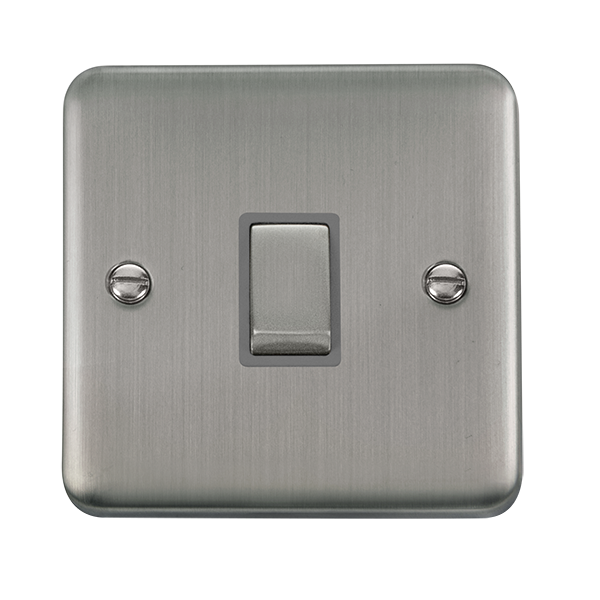Click Deco Plus Stainless Steel 20A Double Pole Switch DPSS722GY