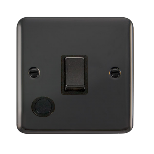 Click Deco Plus Black Nickel 20A Double Pole Switch with Flex Outlet DPBN522BK