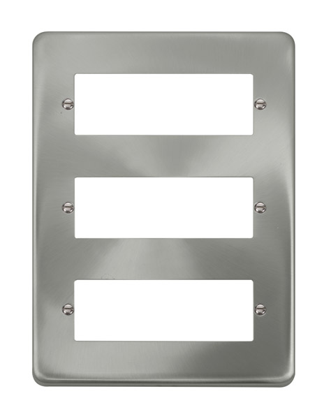 Click Deco Plus Satin Chrome 3 Tier MiniGrid Module Plate DPSC518