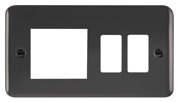 Click Deco Plus Black Nickel New Media - Grid Pro Combi Plate DPBN31102