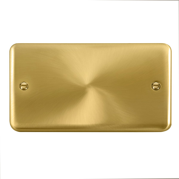 Click Deco Plus Satin Brass Double Blank Plate DPSB061