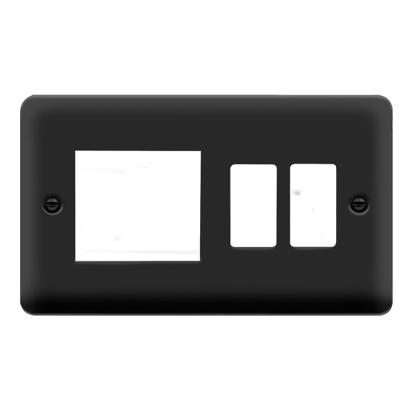 Click Deco Plus Matt Black New Media - Grid Pro Combi Plate