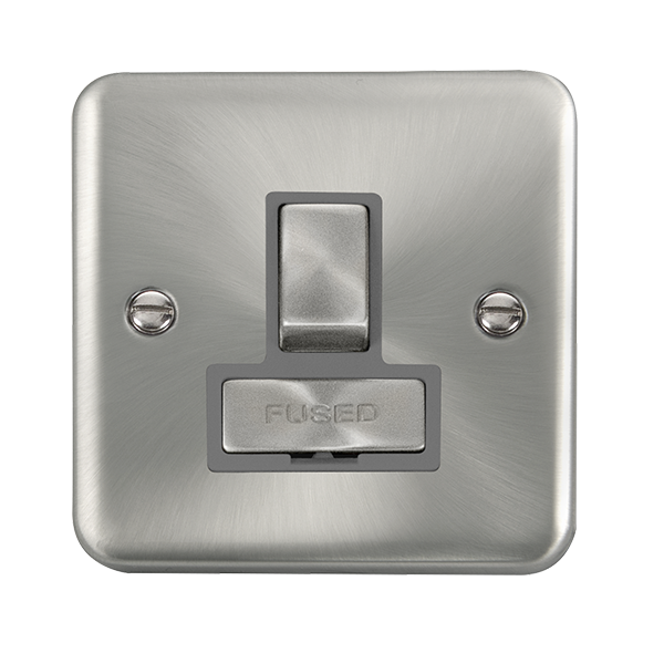 Click Deco Plus Satin Chrome Switched Fused Spur DPSC751GY