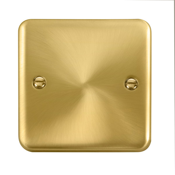 Click Deco Plus Satin Brass Single Blank Plate DPSB060