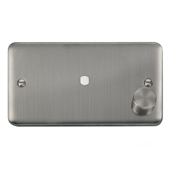 Click Deco Plus Stainless Steel Single Dimmer Plate 1000W Max DPSS185