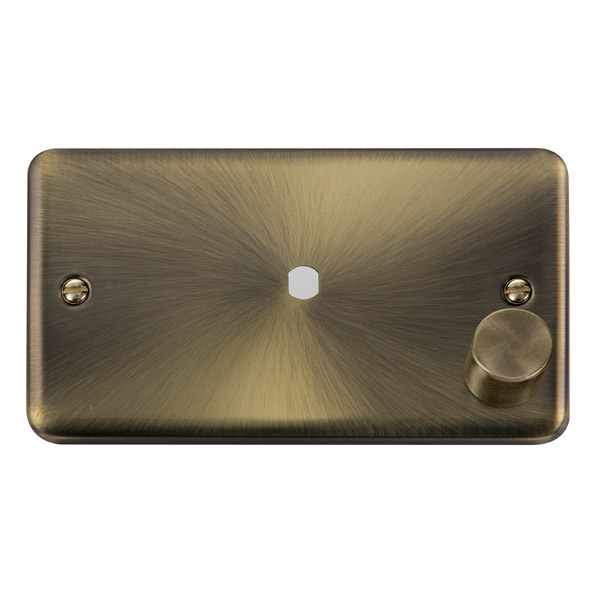 Click Deco Plus Antique Brass Single Dimmer Plate 1000W Max DPAB185