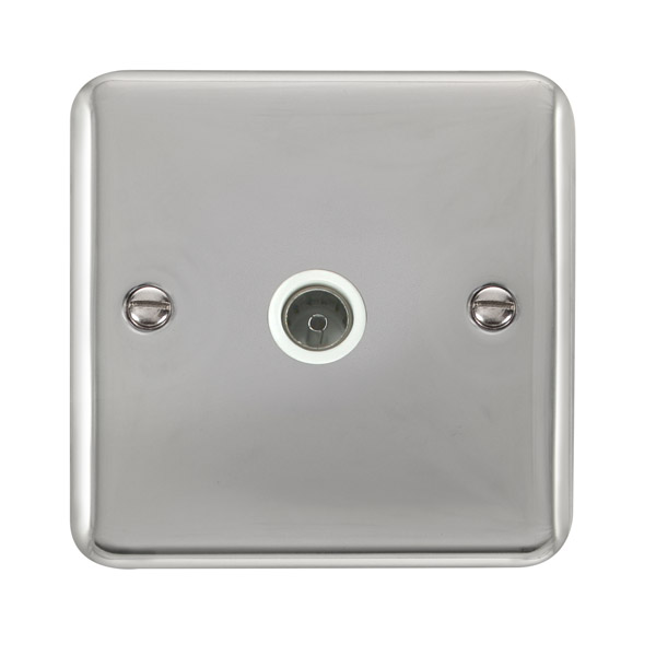 Click Deco Plus Polished Chrome Single Non-Isolated Coaxial Socket DPCH065WH