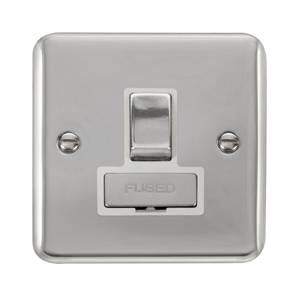 Click Deco Plus Polished Chrome Switched Fused Spur DPCH751WH