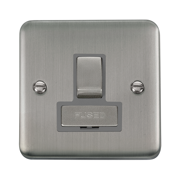 Click Deco Plus Stainless Steel Switched Fused Spur DPSS751GY
