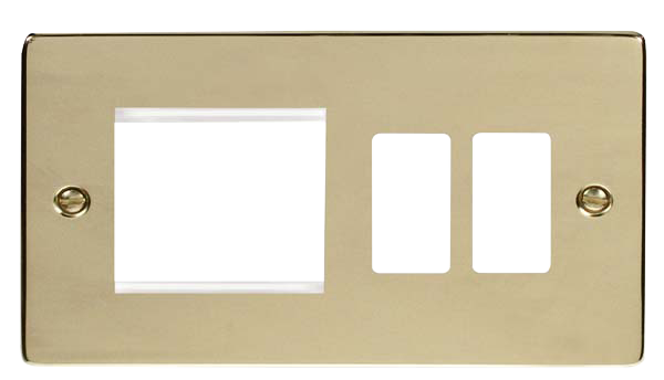 Click Deco Pol/Brass New Media - Grid Pro Combi Plate VPBR31102