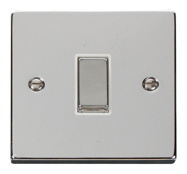 Click Deco Polished Chrome 1 Gang 2 Way Switch VPCH411WH