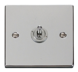 Click Deco Polished Chrome 1 Gang 2 Way Toggle Switch VPCH421