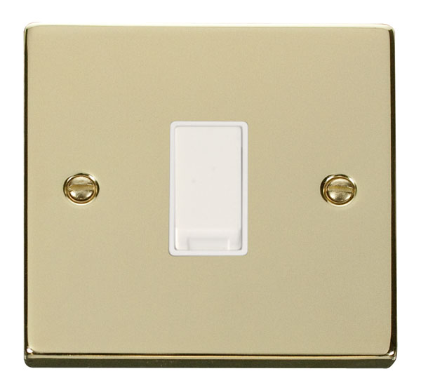 Click Deco Polished Brass 1 Gang 2 Way Switch VPBR011WH