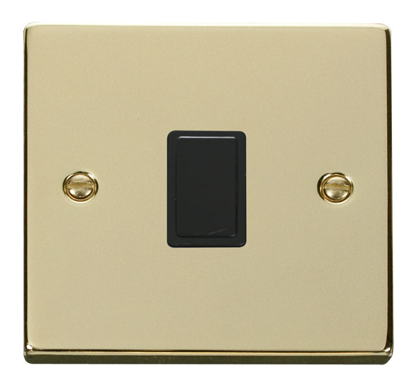 Click Deco Polished Brass 20A Double Pole Switch VPBR622BK