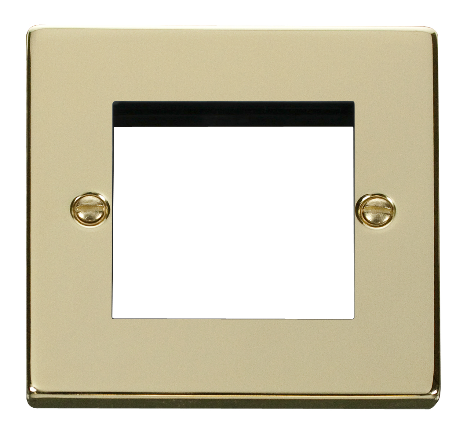 Click Deco Polished Brass New Media Twin Aperture Plate VPBR311