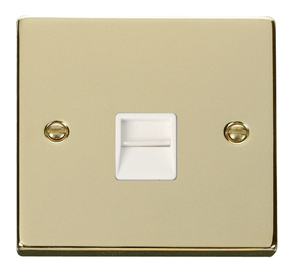 Click Deco Polished Brass Secondary Telephone Point VPBR125WH