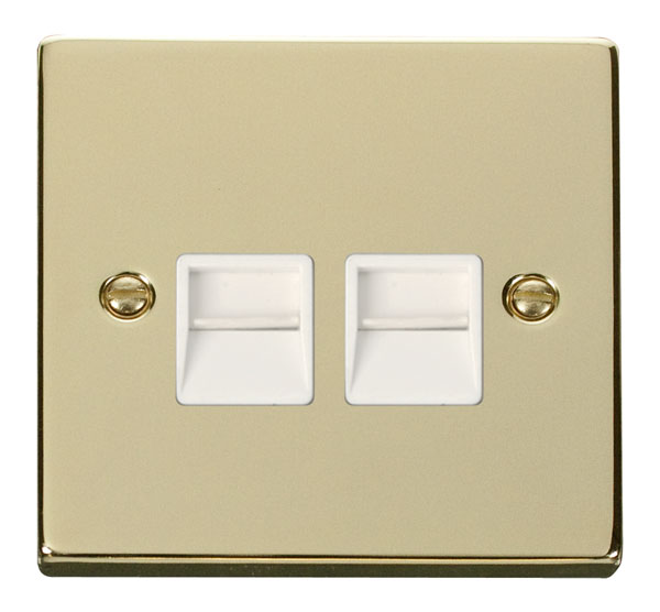 Click Deco Polished Brass Secondary Telephone Point VPBR126WH