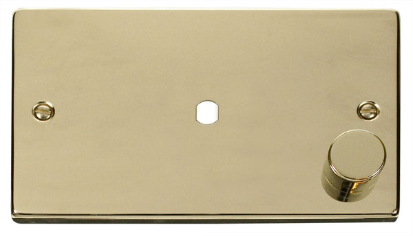 Click Deco Polished Brass Single Dimmer Plate 1000W Max VPBR185