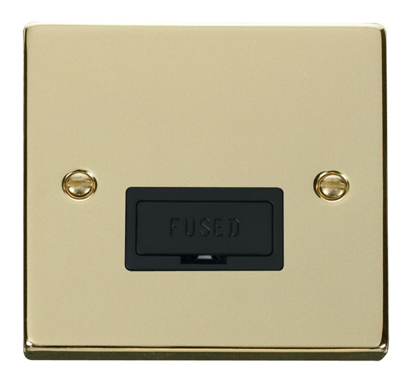 Click Deco Polished Brass Unswitched Fused Spur VPBR650BK