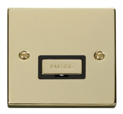 Click Deco Polished Brass Unswitched Fused Spur VPBR750BK