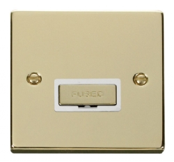 Click Deco Polished Brass Unswitched Fused Spur VPBR750WH