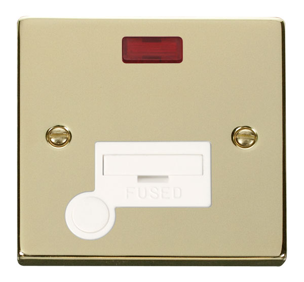 Click Deco Polished Brass Unswitched Spur Neon + F/O VPBR053WH