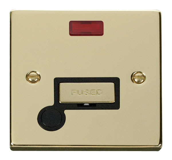 Click Deco Polished Brass Unswitched Spur Neon + F/O VPBR553BK