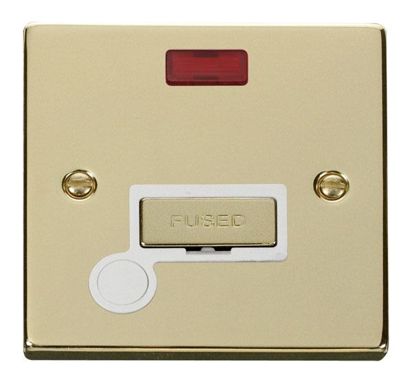 Click Deco Polished Brass Unswitched Spur Neon + F/O VPBR553WH