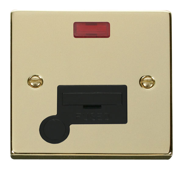 Click Deco Polished Brass Unswitched Spur Neon F/O VPBR053BK