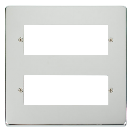Click Deco Polished Chrome 12 Way Mini-Grid Plate VPCH512
