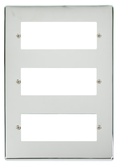Click Deco Polished Chrome 18 Way Mini-Grid Plate VPCH518