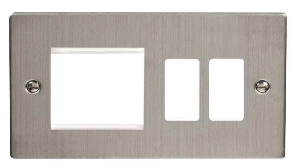 Click Deco Stainless Steel New Media - Grid Pro Combi Plate VPSS31102
