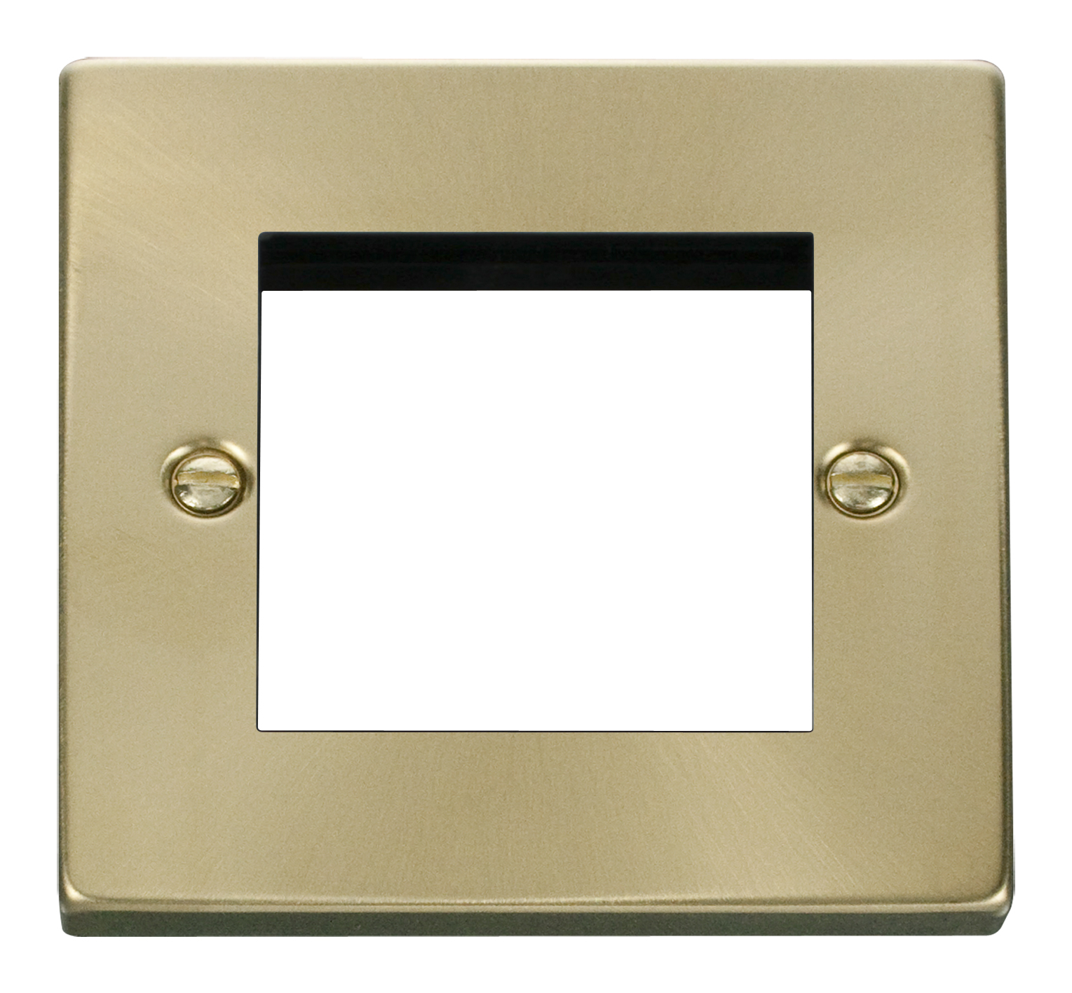 Click Deco Satin Brass New Media Twin Aperture Plate VPSB311