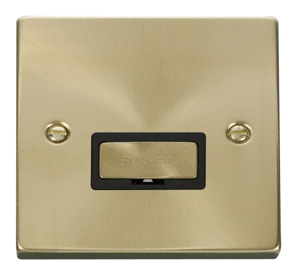 Click Deco Satin Brass Unswitched Fused Spur VPSB750BK