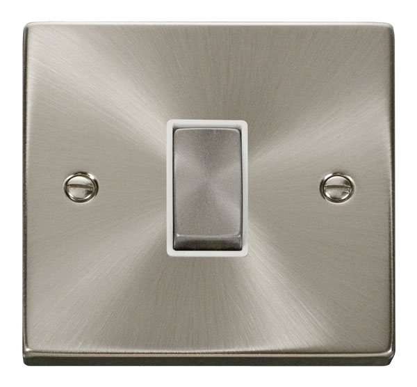 Click Deco Satin Chrome 1 Gang 2 Way Switch VPSC411WH