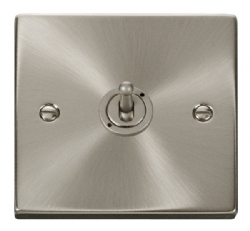 Click Deco Satin Chrome 1 Gang 2 Way Toggle Switch VPSC421