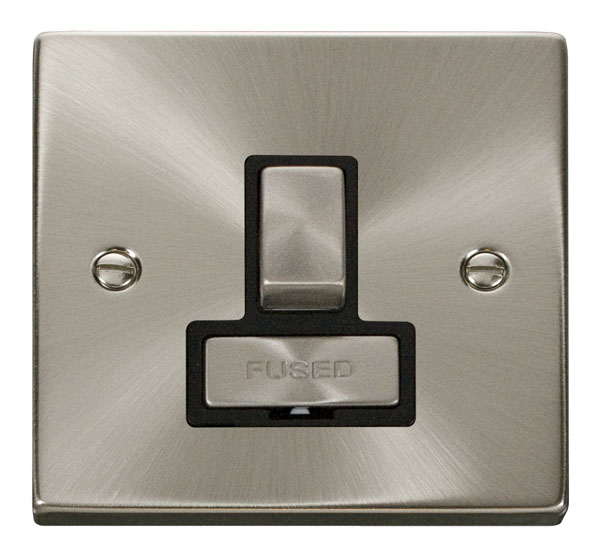 Click Deco Satin Chrome Switched Fused Spur VPSC751BK