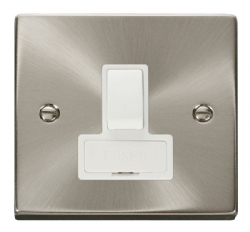 Click Deco Satin Chrome Switched Fused Spur VPSC651WH