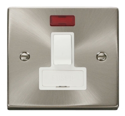 Click Deco Satin Chrome Switched Fused Spur with Neon VPSC652WH