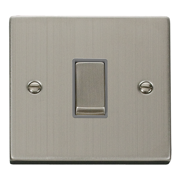 Click Deco Stainless Steel 1 Gang 2 Way Switch VPSS411GY