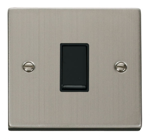 Click Deco Stainless Steel 1 Gang 2 Way Switch VPSS011BK