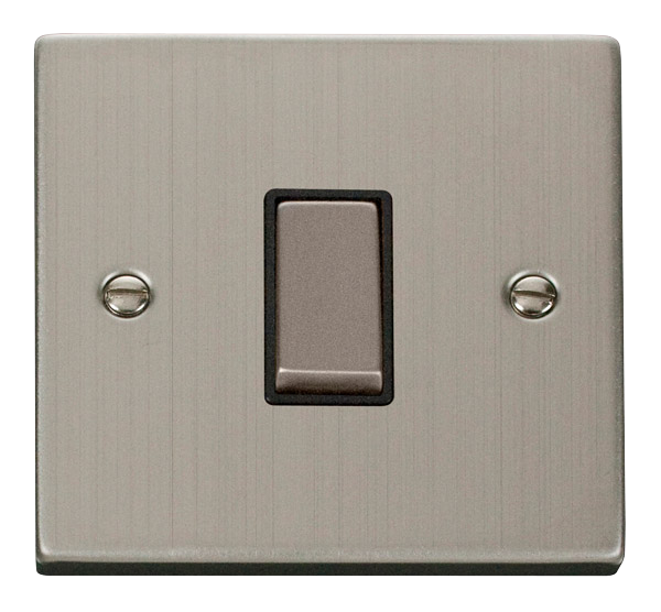 Click Deco Stainless Steel 1 Gang 2 Way Switch VPSS411BK
