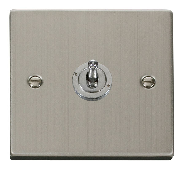 Click Deco Stainless Steel 1 Gang 2 Way Toggle Switch VPSS421