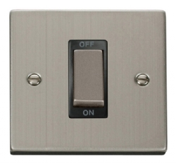 Click Deco Stainless Steel 1 Gang 45A Double Pole Switch VPSS500BK