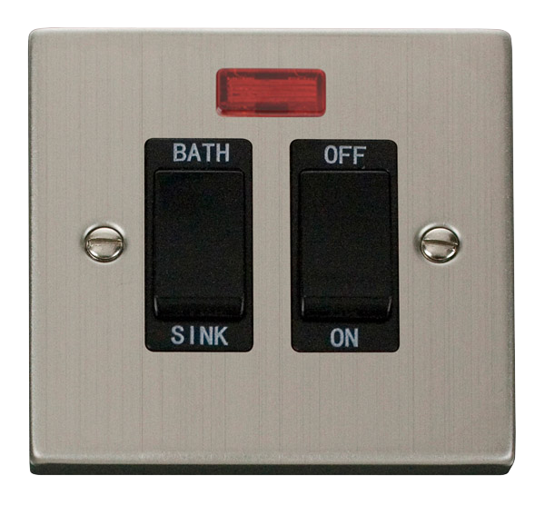 Click Deco Stainless Steel 20A DP Sink/Bath Switch VPSS024BK