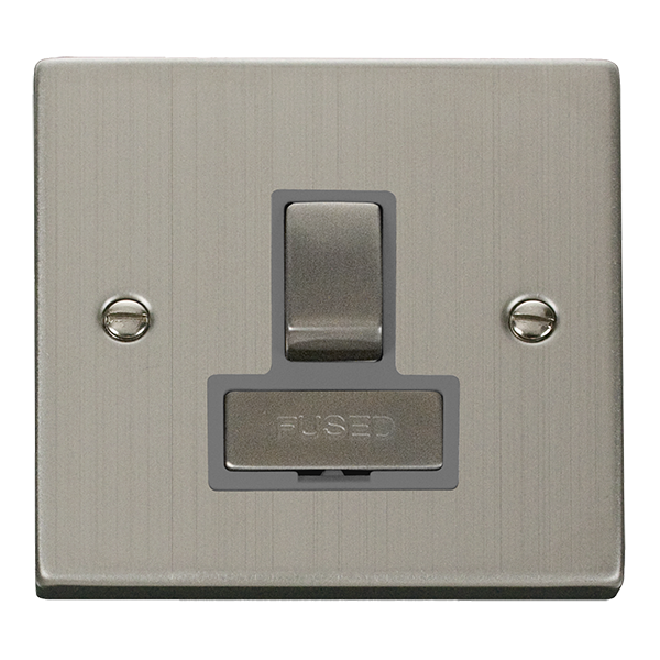 Click Deco Stainless Steel Switched Fused Spur VPSS751GY