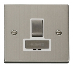 Click Deco Stainless Steel Switched Fused Spur VPSS751WH